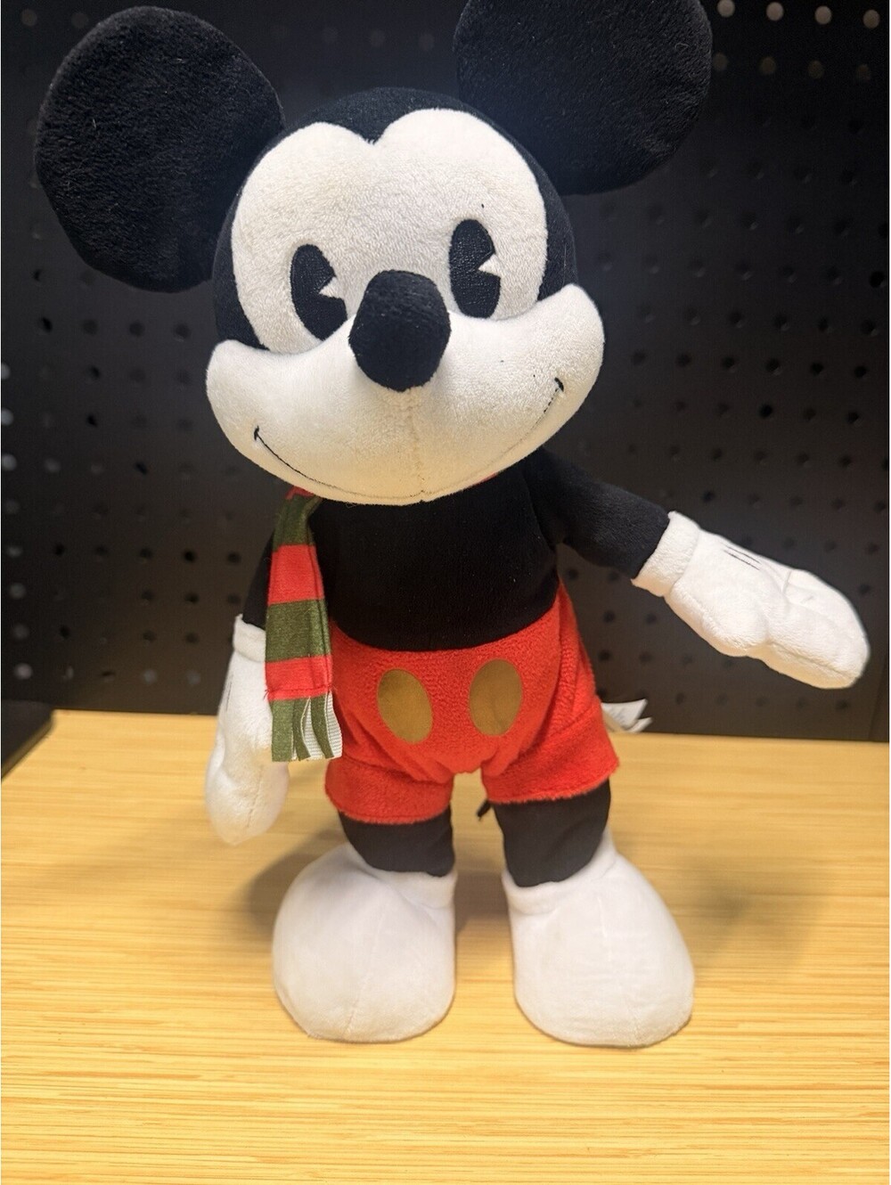 Disney Mickey Mouse Plush Stuffed VTG Christmas animated
